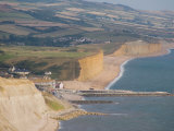 Coast Path to Thornecombe Beacon, Eype Mouth, Jurassic Coast, Near Bridport, Dorset, England, UK Photographic Print