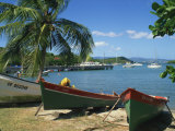 Fishing Boats Pulled Up onto the Beach at Trois Ilets Harbour, Martinique, West Indies