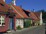 Typical Painted Housing with Tiled Roofs, Aeroskobing Village, Aero Island, Denmark, Scandinavia