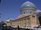 Sheikh Omar Mosque with Blue Tiles on Dome, Islamic Architecture, Baghdad, Iraq, Middle East