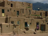 Adobe Buildings of Taos Pueblo, Dating from 1450, UNESCO World Heritage Site, New Mexico, USA