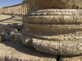 Base of Column in Foreground and Forum, Jerash, Jordan, Middle East