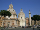 S Maria Di Loreto and S Nome Di Maria and Trajans Column in Rome, Lazio, Italy, Europe