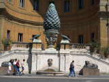 Pigna Statue and Fountain in the Vatican Museum in the Vatican, Rome, Lazio, Italy, Europe