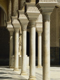 Patio Principal Showing Mudejar Carving, Casa De Pilatos, Seville, Andalucia, Spain