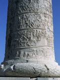 Detail of Trajan's Column, Rome, Lazio, Italy, Europe