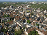 View of City from North Tower of the Cathedral, Bourges, Berry, Centre, France, Europe
