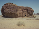 Rock Tombs in Sandstone Inselberg, Mada'In Salih, Saudi Arabia, Middle East