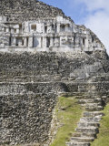 Frieze and Steps Up to the 130Ft High El Castillo, Mayan Site, Xunantunich, San Ignacio, Belize