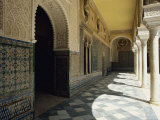 Arcade of the Patio Principal, Casa De Pilatos, Seville, Andalucia, Spain