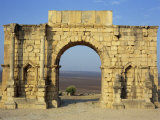 Triumphal Arch, Volubilis, UNESCO World Heritage Site, Morocco, North Africa, Africa