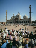 Friday Service at the Moti Masjid Mosque, Red Fort, Agra, Uttar Pradesh, India