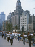 Buy Early Morning Tai Chi in Front of Old Customs House, Shanghai, China at AllPosters.com