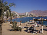 Beach and Hotels, Eilat, Israel, Middle East
