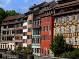 Timbered Buildings, La Petite France Canal, Strasbourg, Alsace, France, Europe