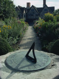 Sundial in the Garden of Hall's Croft, Stratford, Warwickshire, England, United Kingdom, Europe