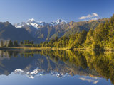 Lake Matheson, Mount Tasman and Mount Cook, Westland, South Island, New Zealand, Pacific