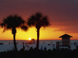 Sunset from Siesta Beach, Siesta Key, Sarasota, Florida, United States of America, North America