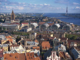 City Skyline, Including the Tv Tower, Riga, Latvia, Baltic States, Europe