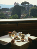 View over the Pingo Gardens from the Hotel Eden, Rome, Lazio, Italy, Europe