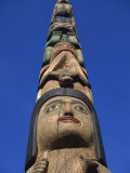 Inside Passage Four-Story Totem Pole, Carved from Red Cedar in 1940, Juneau, Alaska, USA
