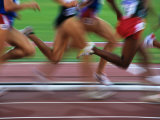 Detail of Blurred Action of Legs in Womens Race