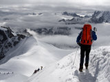 Mountaineers and Climbers, Mont Blanc Range, French Alps, France, Europe