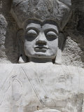 Buddha Image Carved into Cliff Side, Yushu, Qinghai, China