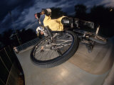Buy Bmx Cyclist Flys over the Vert at AllPosters.com