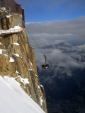 Cable Car Approaching Aiguille Du Midi Summit, Chamonix-Mont-Blanc, French Alps, France, Europe