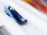 Two Man Bobsled in Action, Torino, Italy