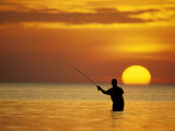 Fly Fisherman in the Florida Keys, Florida, USA