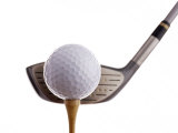 Buy Golf Ball on Tee with Club at AllPosters.com