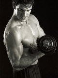 Buy Man Working Out with Hand Wieghts, New York, New York, USA at AllPosters.com