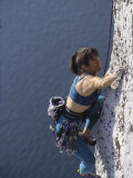 Woman Rock Climbing