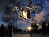 Buy Bmx Cyclist Flys over the Vert at AllPosters.com