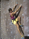 Man Wall Climbing Indoors