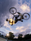 Buy Bmx Cyclist Flys over the Vert at AllPosters.com