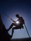 Silhouette of Rock Climber