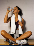 Buy Women Drinking after Exercise Session, New York, New York at AllPosters.com
