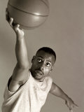 Male Basketball Player Go Up for a Shot, New York, New York, USA