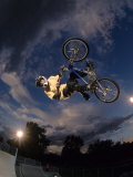 Buy Bmx Cyclist Flys over the Vert at AllPosters.com