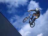 Buy Bmx Cyclist Flys over the Vert at AllPosters.com