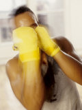 Portrait of Boxer with Hands Taped, New York, New York, USA