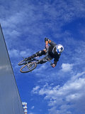 Buy Bmx Cyclist Flys over the Vert at AllPosters.com