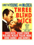 Buy Three Blind Mice, Joel Mccrea, Loretta Young on Window Card, 1938 at AllPosters.com