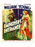 Employees' Entrance, Warren William, Loretta Young on Window Card, 1933