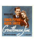 Gentleman Jim, Errol Flynn, Alexis Smith on Window Card, 1942
