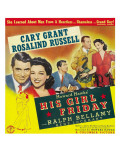 His Girl Friday, Cary Grant, Rosalind Russell, 1940