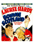 Bonnie Scotland, Oliver Hardy, June Lang, Stan Laurel on Window Card, 1935